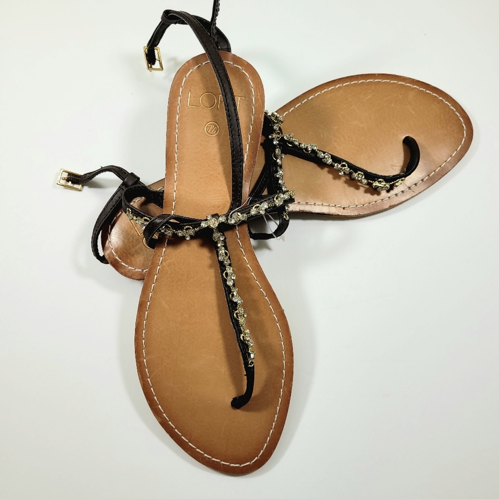 Ann Taylor Loft Rhinestone Sandals NWT
